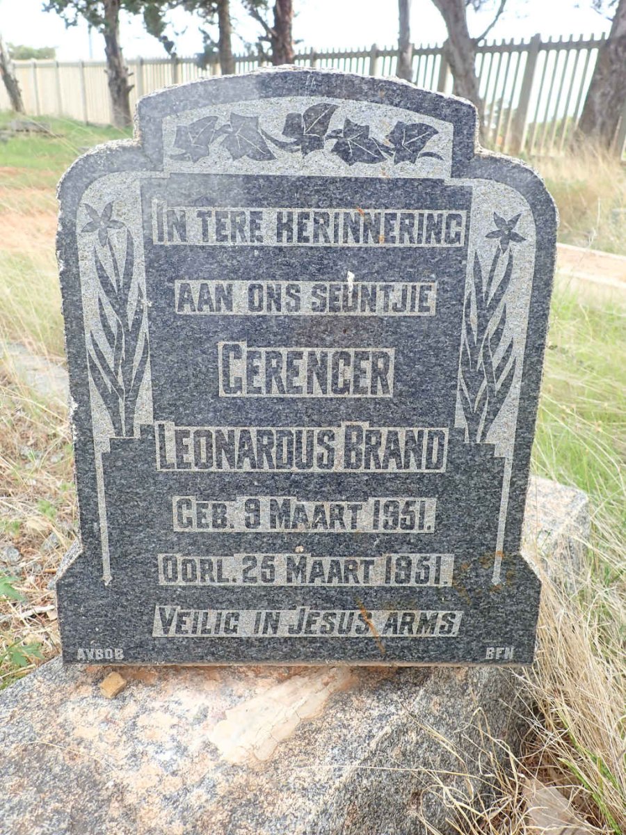 BRAND Gerenger Leonardus 1951-1951