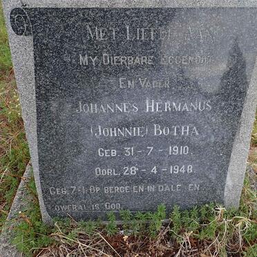 BOTHA Johannes Hermanus 1910-1948