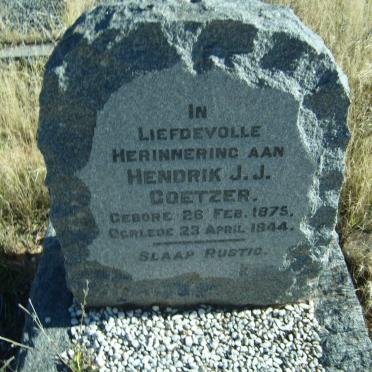COETZER Hendrik J.J. 1875-1944