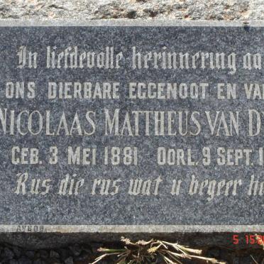 DYK Nicolaas Mattheus, van 1881-1955