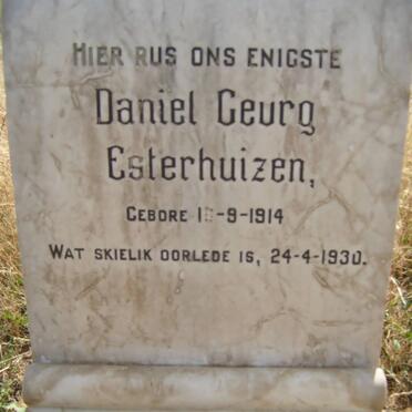 ESTERHUIZEN Daniel Georg 1914-1930