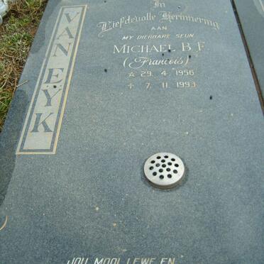 EYK Michael B.F., van 1920-1993 &amp; Susara M. WESSELS 1918- :: VAN EYK Michael B.F. 1956-1993