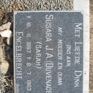 ENGELBRECHT Susara J.A. nee DUVENAGE 1887-1963
