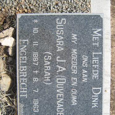 ENGELBRECHT Susara J.A. nee DUVENAGE 1887-1963