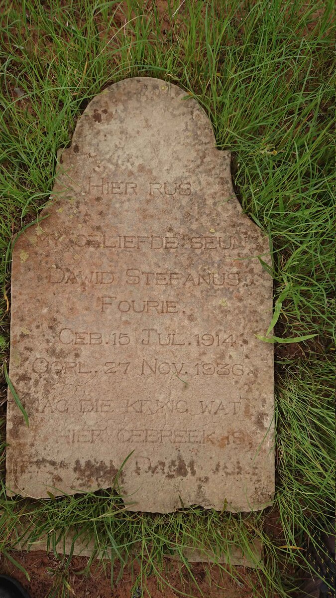 FOURIE Dawid Stefanus 1914-1936