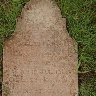 FOURIE Dawid Stefanus 1914-1936