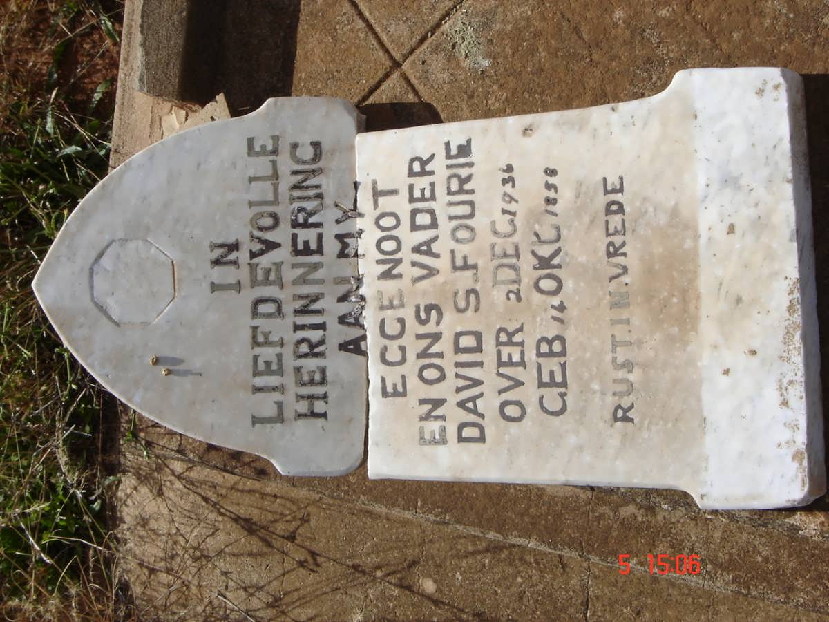 FOURIE David S. 1858-1936