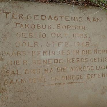 GORDON Jacobus 1883-1948