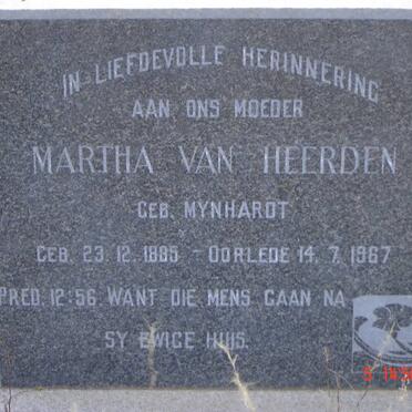 HEERDEN Martha, van nee MYNHARDT 1885-1967