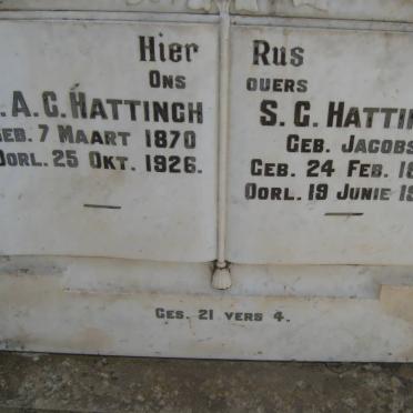 HATTING C.A.C. 1870-1926 &amp; S.G. JACOBS 1873-1926