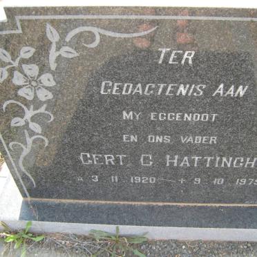 HATTINGH Gert C. 1920-1979 &amp; Luitha M.E. 1927-1957 