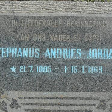 JORDAAN Stephanus Andries 1885-1969