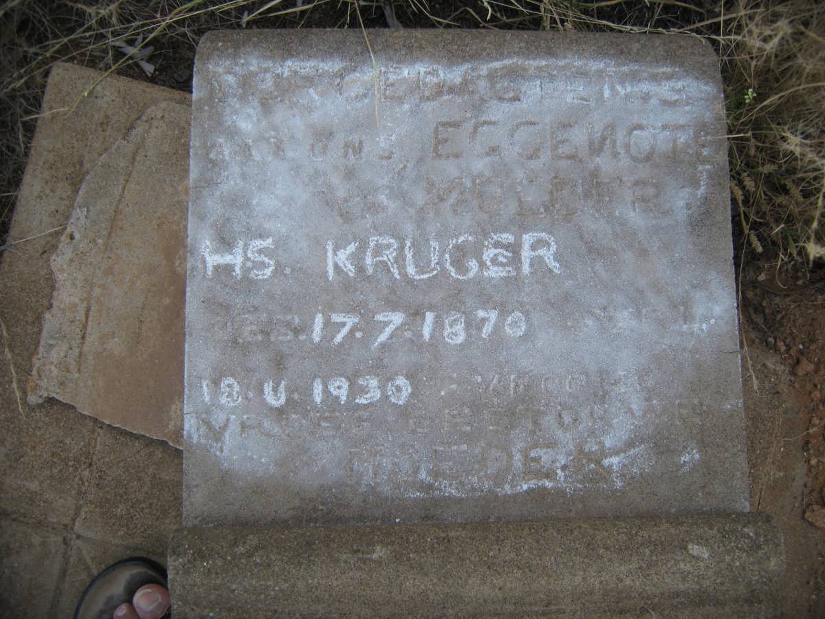KRUGER H.S. 1870-1930