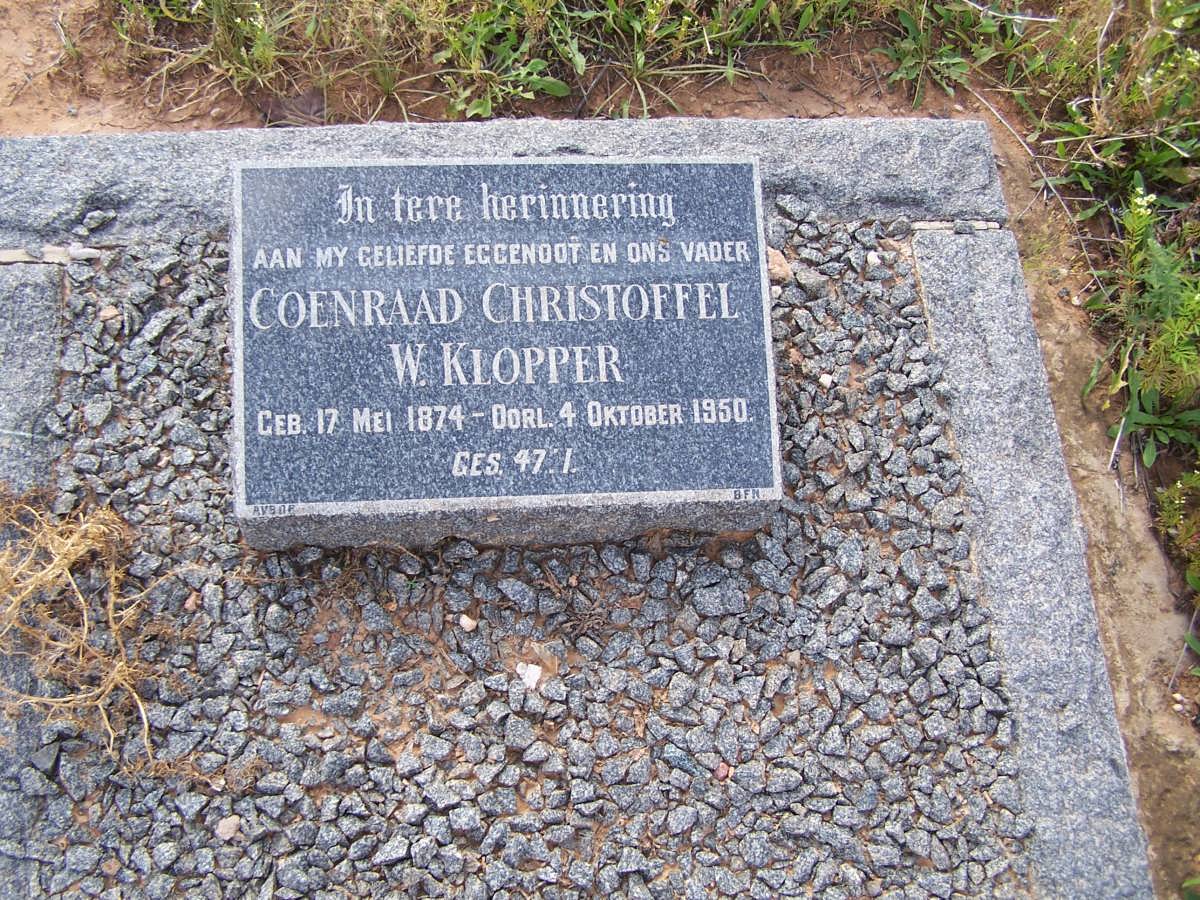 KLOPPER Coenraad Christoffel W. 1874-1950