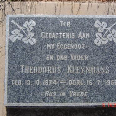 KLEYNHANS Theodorus 1874-1956