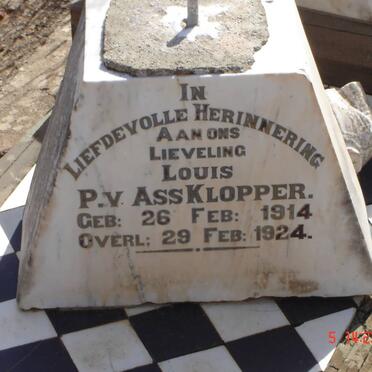 KLOPPER Louis P. v. Ass 1914-1924