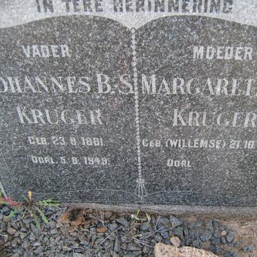 KRUGER Johannes B.S. 1881-1949 &amp; Margeretha E. WILLEMSE 1882-