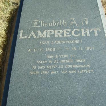 LAMPRECHT Elizabeth A.J. nee LABUSCHAGNE 1909-1987