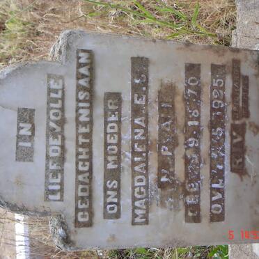 McPHAIL Magdalena E.S. 1870-1925