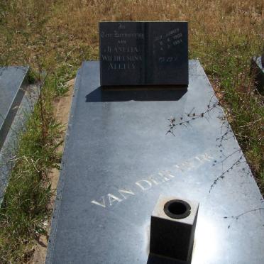 MERWE Jeanetta Wilhelmina Aletta, van der nee JONKER 1908-1984