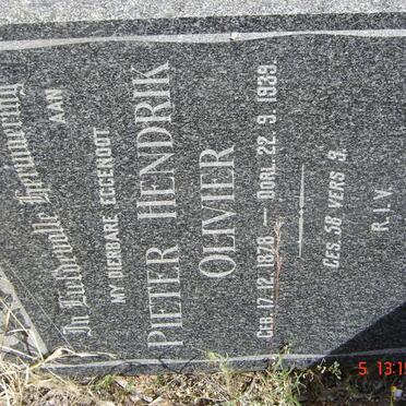 OLIVIER Pieter Hendrik 1878-1939