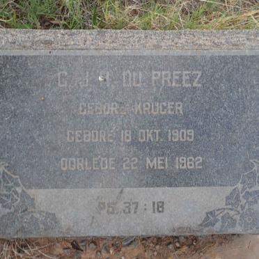 PREEZ C.J.?., du nee KRUGER 1909-1962