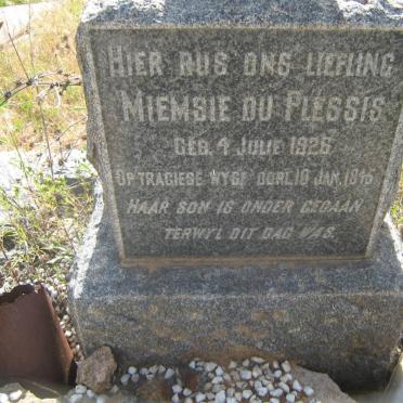 PLESSIS Miemsie, du 1926-1946