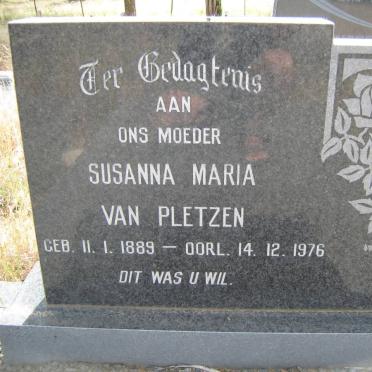 PLETZEN Emmanuel Andries, van 1883-1970 &amp; Susanna Maria 1889-1976