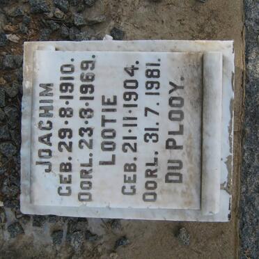 PLOOY Lootie, du 1904-1981 :: DU PLOOY Joagim 1910-1969