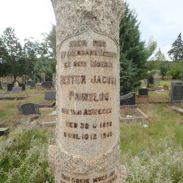 PRINSLOO Hester Jacoba nee VAN ASWEGEN 1898-1949