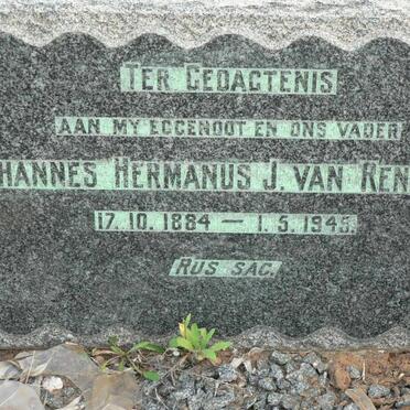 RENSBURG Johannes Hermanus J., van 1884-1945