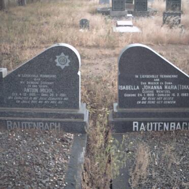 RAUTENBACH Antoon Micha 1909-1961 &amp; Isabella Johanna Maria WENTZEL 1908-1983