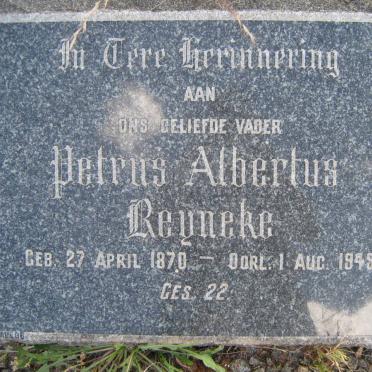 REYNEKE Petrus Albertus 1870-1949