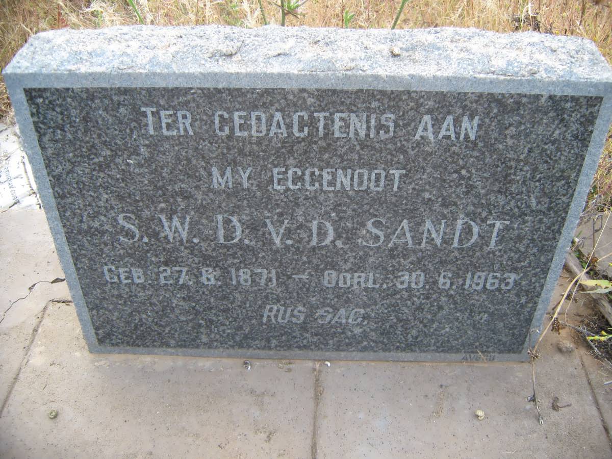 SANDT S.W.D., v.d. 1871-1963
