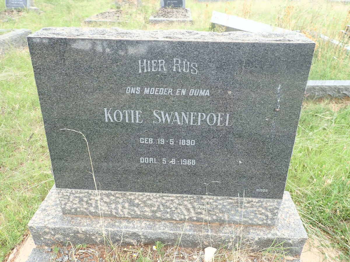 SWANEPOEL Kotie 1890-1968