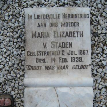 STADEN Maria Elizabeth, v. nee STROEBEL 1867-1939