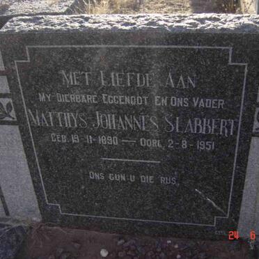 SLABBERT Matthys Johannes 1890-1951