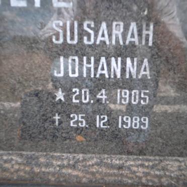 SCHOLTZ Johannes Frederick 1892-1974 &amp; Susarah Johanna 1905-1989 