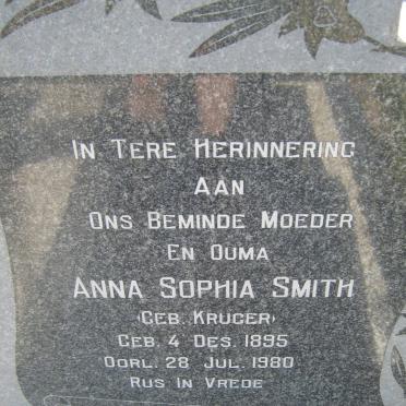 SMITH Anna Sophia nee KRUGER 1895-1980