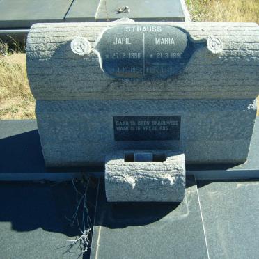 STRAUSS Japie 1880-1952 &amp; Maria 1892-1979