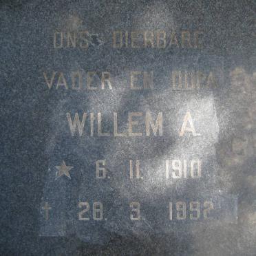 VISAGIE Willem A. 1910-1992 &amp; Sarah A.C. ROUX 1918-1981