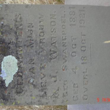 WATSON A.J. nee SWANEPOEL 1881-1921