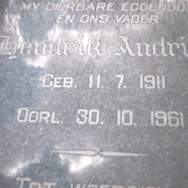 WYK Hendrik Andries, van 1911-1961