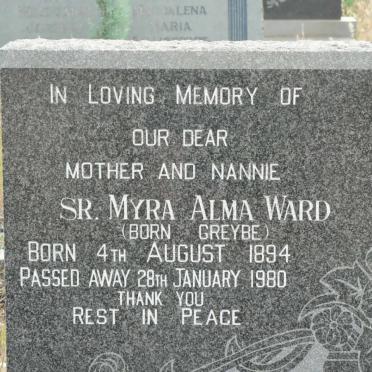 WARD Walter William 1889-1965 &amp; Myra Alma GREYBE 1894-1980