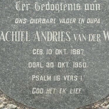 WALT Machiel Andries, van der 1887-1950