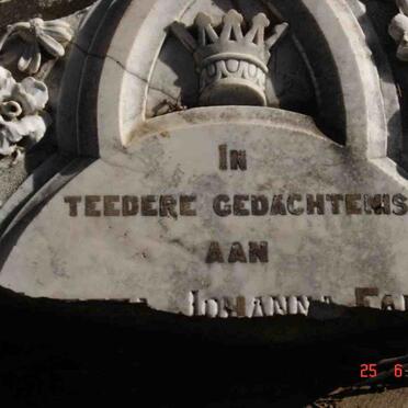 FAURE Pieter Hendrik 1858-1937 :: FAURE Johanna