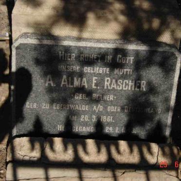 RASCHER Ernst Rudolph 1853-1904 &amp; A. Alma E. BERNER 1861-1943