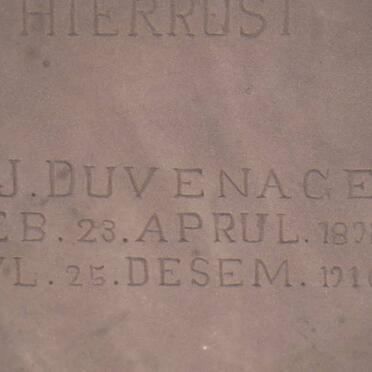 DUVENAGE A.J. 1891-1916