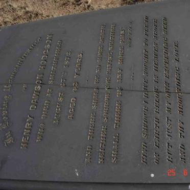 HODGSON Henry Dawson -1872