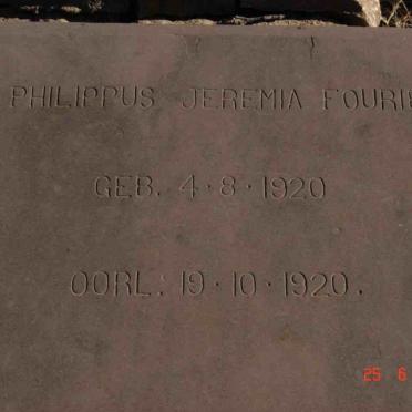 FOURIE Philippus Jeremia 1920-1920